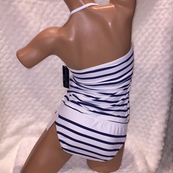 NEW Ralph Lauren Striped Tankini Panty Swimsuit - Picture 6 of 8